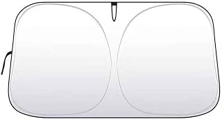 Car Windshield Sun Shade for VW New Beetle 1998-2010, Foldable Visor | Front Window SunShade | UV Blocker Heat Insulation | Mirror Cutout | Summer Keep Cool | Interior Protection Accessories