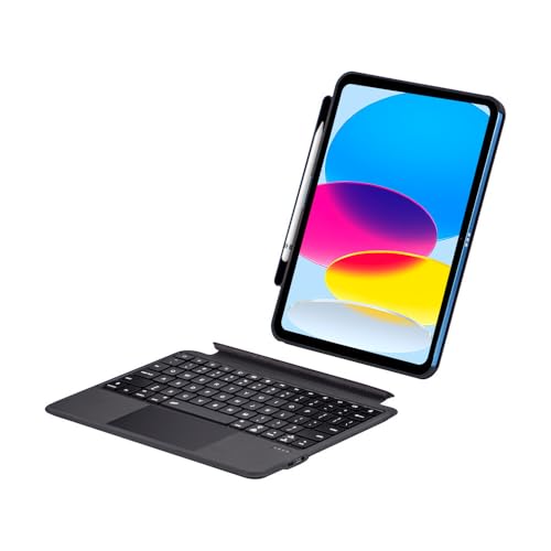 Teclado iPad 10 generación funda panel táctil mouse retroiluminado 6