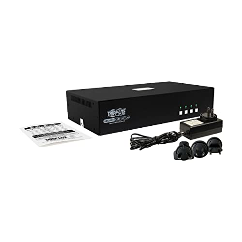 Image of Tripp Lite Secure KVM Switch 4-Port Dual-Head DVI, United States Government NIAP-Certified PP4.0 Security, 2K @ 60Hz Quality, TAA Compliant, 3-Year Warranty (B002-DV2A4-N4)