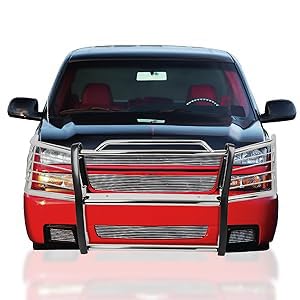 Image of DNA MOTORING GRILL-G-009-SS Front Bumper Brush Grille Guard Compatible with 03-07 Silverado 1500 HD /Classic, 03-07 Silverado 2500 / Classic