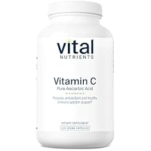 Vital Nutrients Vitamin C 1000mg 100% Pure Ascorbic Acid - Vegan Antioxidant Supplement for Immune Support and Iron Absorption* - Gluten, Dairy and Soy Free - Non-GMO - 220 Capsules