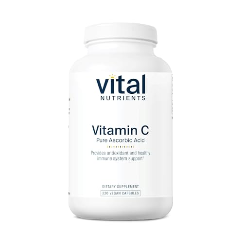 Vital Nutrients Vitamin C 1000mg (100% Pure Ascorbic Acid) - Vegan Antioxidant Supplement for Immune Support and Iron Absorption* - Gluten, Dairy and Soy Free - Non-GMO - 220 Capsules Vital Nutrients Vitamin C 1000mg (100% Pure Ascorbic Acid) - Vegan Antioxidant Supplement for Immune Support and Iron Absorption* - Gluten, Dairy and Soy Free - Non-GMO - 220 Capsules