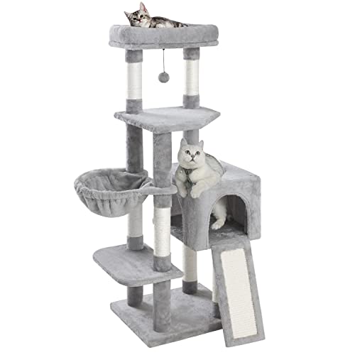 Kilodor Cat Tree 51.2Inch Cat Tower For Indoor Cats Large Multi-Level Kitten Condo With Sisal-Covered Scratching Board #TOP4