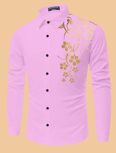 Image of Combo of Men Cotton Polyester Blend Regular Fit Striped Full Sleeve Casual Shirt Pack of 2