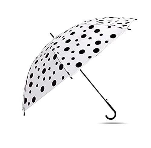 Transparent Dotted Umbrella, Polka Dots Summer Umbrella for Folding Umbrella for Kids and Adults for School College and Office-image-21