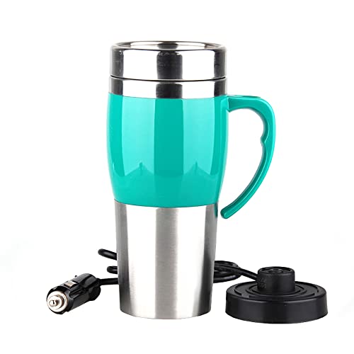 TOTMOX Electric Kettle 400ML Stainless Steel Car Electric Kettle Coffee Tea Thermos Water Heating Cup 12V