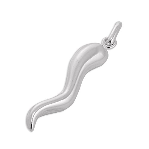 Preisvergleich Produktbild TheCharmworks Sterlingsilber Cornicello Horn Charm Anhänger