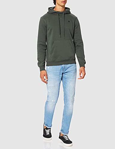 G-STAR Premium Core Hooded Sweater, Felpa con cappuccio Uomo, Grigio (Graphite D16121-C235-996), M - Immagine 1