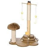 RESISTENTE Y LLAMATIVO: Este original rascador para gatos cuenta con una base resistente de madera, que mantiene al árbol estable. Un espacio ideal para mascotas, para que se entretengan y satisfagan su instinto de arañar. Un espacio 100% pet-friendly