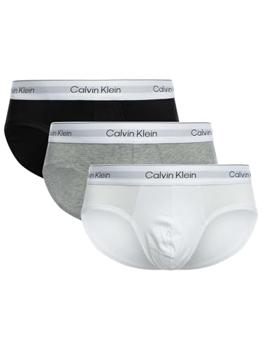 Calvin Klein Homme Lot De 3 Slips Icon Hip, Black/White, S