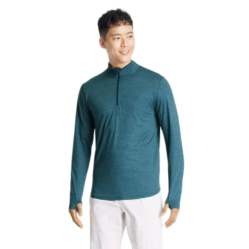 All in Motion Men's Soft Stretch ½ Zip Top - (US, Alpha, Medium, Regular, Regular, Navy Blue)