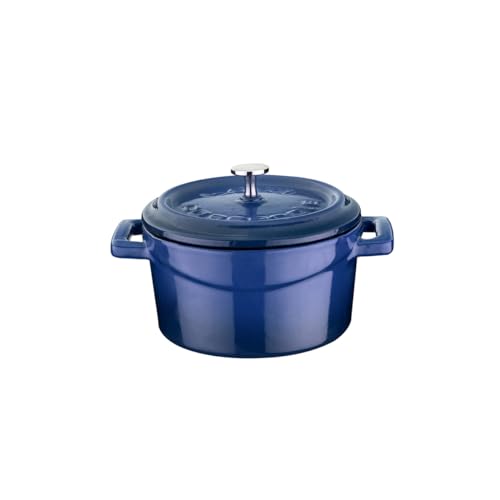 LAVA Cookware LV Y TC 10 K2 Mini Casserole, Rotondi, Diametro 10 cm, in ghisa, Colore: Blu
