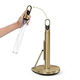 simplehuman Standing Paper Towel Holder with Spray Pump, Brass Stainless Steel, Gold