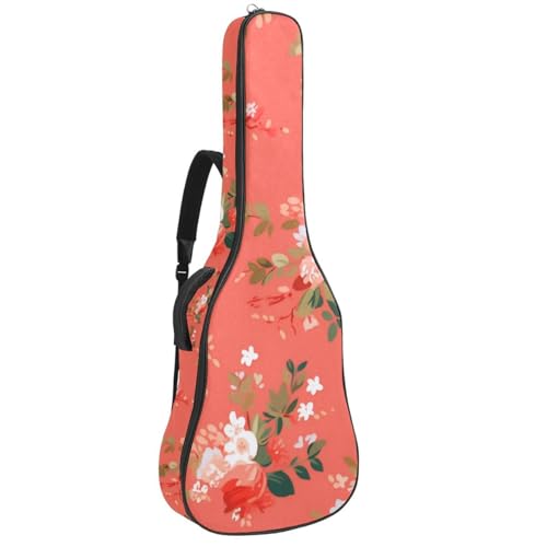 Sac pour guitare étanche 41 pouces housse universelle acoustique à fleurs