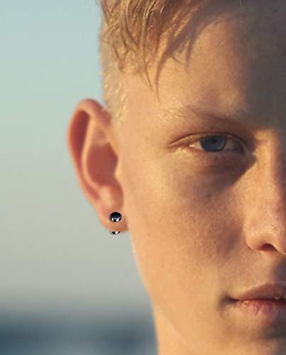 15 Pairs Stainless Steel Dangle Hinged Earrings Hoop Huggie Earrings CZ Stud Earrings Set for Men Women Ear Piercing Jewelry Silver Black Gold Tone4