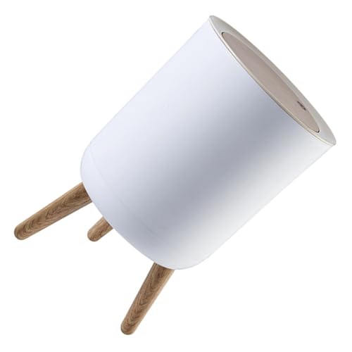 Caneca de basura ABS 7L blanca para oficina y hogar miniatura 1