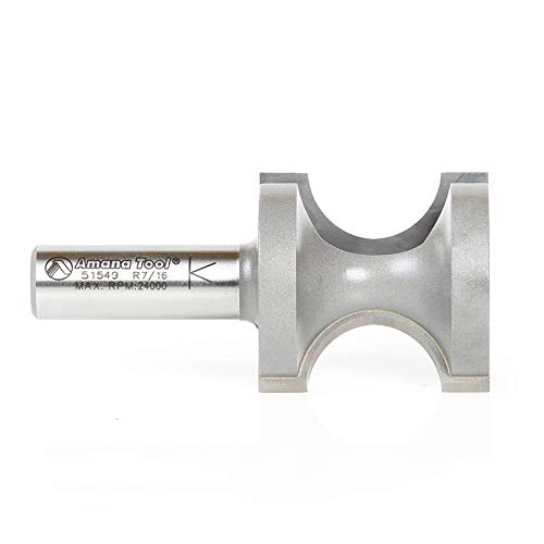 Amana Tool - 51549 Carbide Tipped Bullnose 7/16 Radius x 1-1/2 Dia x 1-1/2 x 1/2" Shan, 1-1/2 Dia x 1-1/2 x 1/2" SHK - Image 4