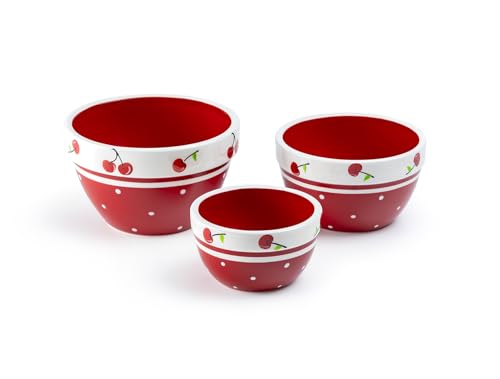 Gracie China Shop Red Cherry 3-Piece Hand Painted...