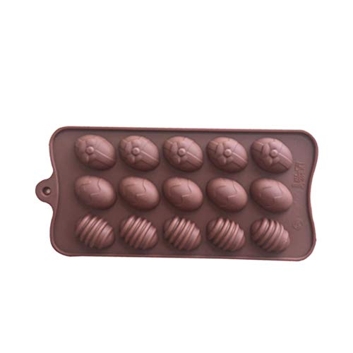 Molde de silicone em forma de ovo de páscoa com 15 cavidades - bandejas de molde de silicone para as