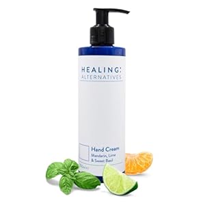 Hand Cream for home – Mandarin, Lime & Sweet Basil – Natural Moisturising Lotion with Aloe, Shea & Cocoa Butter by Healing Alternatives – 250ml