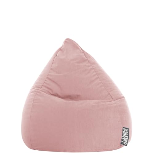 SITTING POINT only by MAGMA BeanBag Easy L Indoor Sitzsack, Lounge Sitzkissen, 70x90cm, Made in Germany, Waschbar, Sessel für Kinder & Erwachsene, altrose