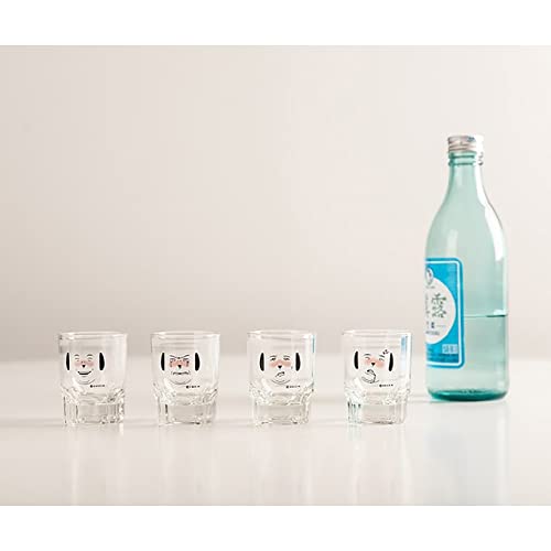 Set de 4 vasos Go soju con expresiones divertidas miniatura 6