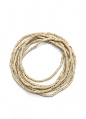 Image of Original Tulsi Kanthi Mala from Vrindavan Dham | Pure Natural Tulsi Wood Beads | ISKCON Style Single Round Spiritual Necklace for Men & Women | Hindu Pooja & Meditation Mala