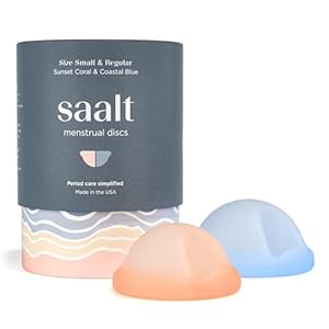 Saalt Menstrual Disc Duo – Soft, Flexible, Reusable Medical-Grade Silicone, Wear 12 Hours, Removal Notch Duo, Includes Both Sizes, Menstrual Cup | Tampon Alternative, Made in USA, Lasts 10 Years