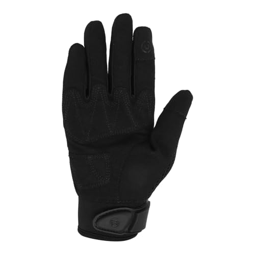 Image of Royal Enfield Street Ace Riding Gloves | Air Mesh- Optimum Ventilation | Microsuede Patch for Grip | Poly Stretch Fabric | Protection- TPR Knuckle Protectors | Dark Black S