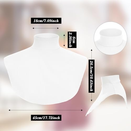 Image of Cutecrop Turtleneck Dickey Extra Large Fake Collar Detachable Dickey Collar Half Mock Turtleneck for Men Women
