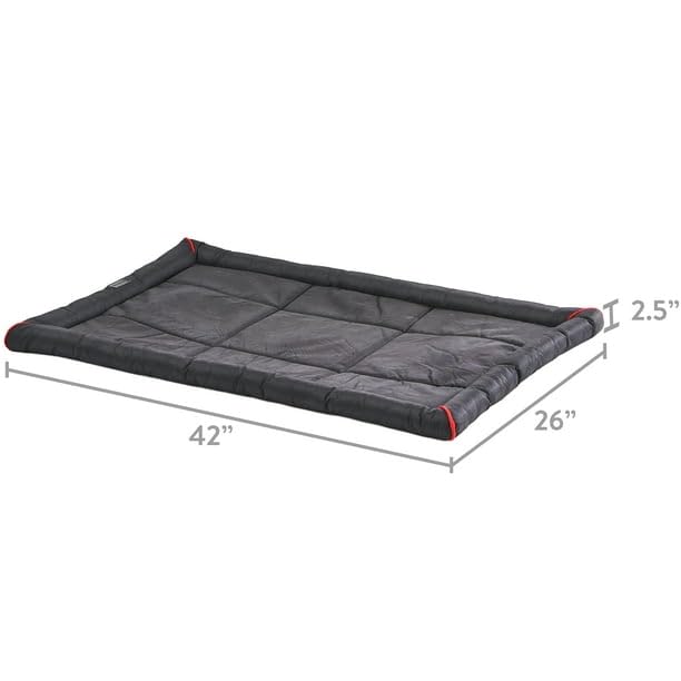 P L-RA Durable & Water-Resistant Dog Crate Mat, Black, 36