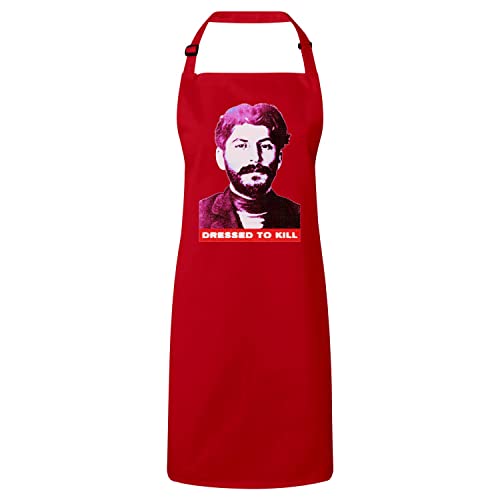 Tablier cuisine premium rouge idéal pour vos barbecues et repas rétro