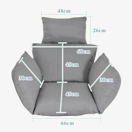 Cojín colgante impermeable y suave para silla columpio de jardín interior y exterior 3