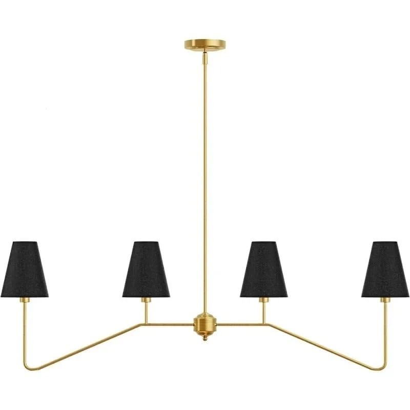 Lustre minimaliste en tissu 4-head pour illuminer une chambre sombre
