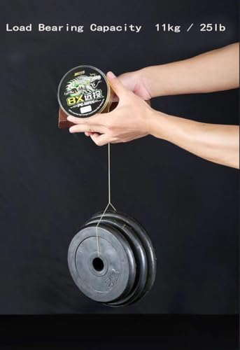 جيو خيط صنارة صيد من 8 جدائل بطول 100 متر، خيط بولي ايثيلين مقاوم للعض والاهتراء، بقطر 2.0 ملم، يمكن أن يتحمل 25 باوند، ومناسب للصيد والشباك