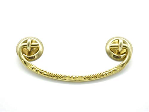 Victorian Drawer Pull - Antique Drawer Bail Pull - Antique Furniture Drawer Pull - Solid Cast Brass, Polished Brass Furniture