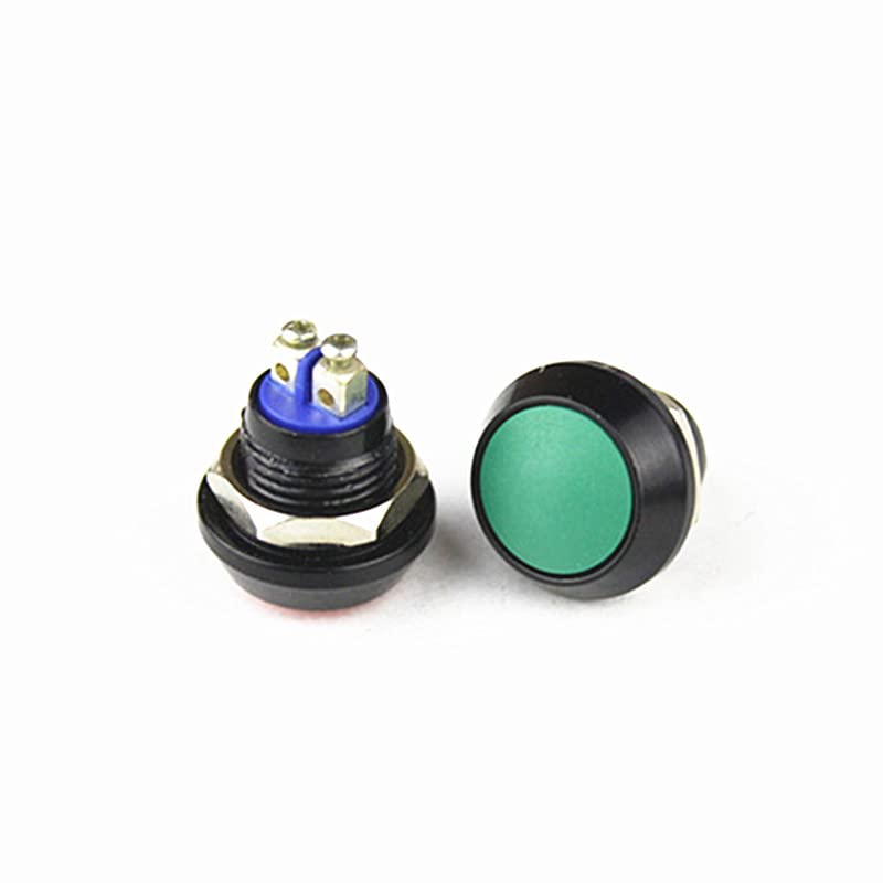 Boutons-poussoirs à réinitialisation 12mm interrupteur étanche noir à vis