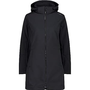 CMP - Damenparka mit Kapuze und Reißverschluss, Schwarz, XXXXXL