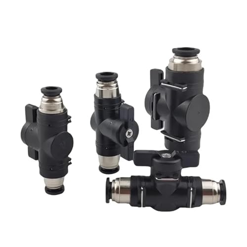 Conector de acoplamiento de tubería de aire BUC 4mm con interruptor manual lote de 50 uds 2