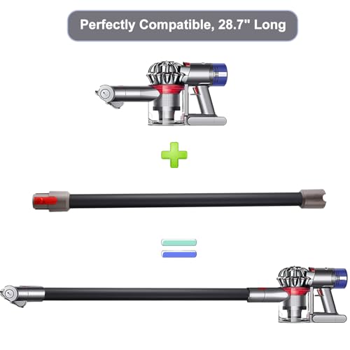Image of Replacement Wand Tube for Dyson Stick V15 V11 V10 V8 V7 Vacuum Parts, Extension Vacuum Replacement Parts, 28.7 In (Black)