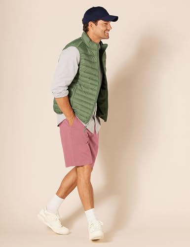 Image of Amazon Essentials Men's Classic-Fit 9 inch Cotton Twill Chino Shorts with Button-Through Pockets