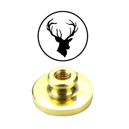 Kooer Deer Head Wax Seal Stamp Stag Sealing Wax Stamp Bucks Wax Stamp Wedding Anniversary Invitation Seal Stamp (Seal Head (no Handle))