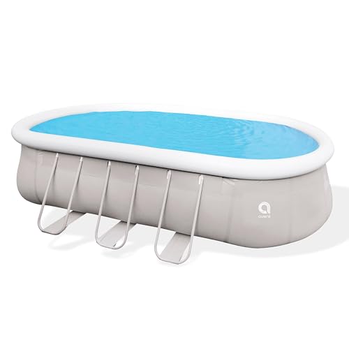 AVENLI 17023EU Piscina Autoportante Ovale con Struttura, Grigia, 610 x 360 x122 cm, 610x360x122 cm