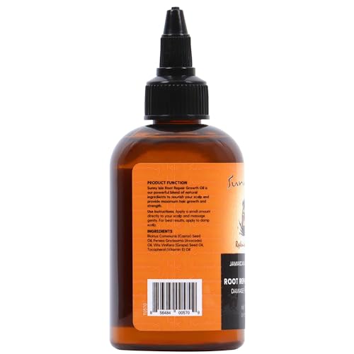 Sunny Isle Jamaican Black Castor Oil Root Repair Growth Oil 4oz | Damage Reversal Formula | Nourishes Hair follicles | Moisturizes Scalp to Strengthen and Prevent Hair Loss