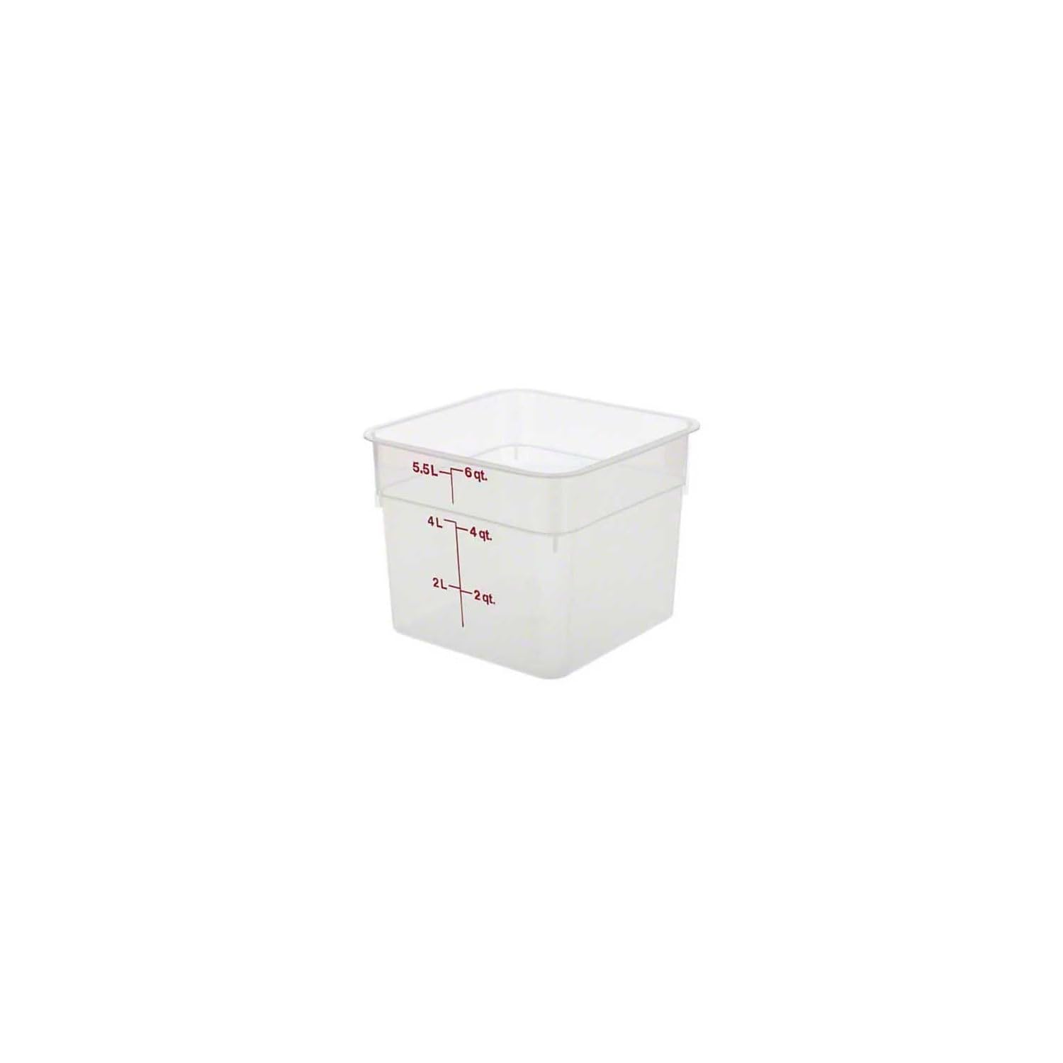 Cambro Food Storage Container - Classic Series Square - 6 QT (Quart) - Commercial Grade for Food Prep (Translucent)