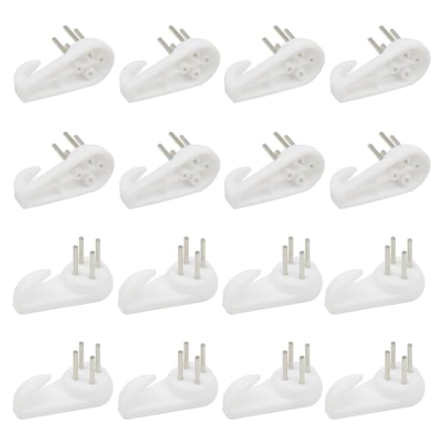 Image of 50 PCS Picture Hanging Hooks Plastic Invisible Nail Hangers Concrete Wall Hooks Hardwall Picture Hangers Picture Hook for Photo Frame Decorations (XK-SL /30x15x5mm)