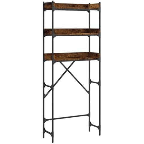 vidaXL Smoked Oak Washing Machine Shelf Cover