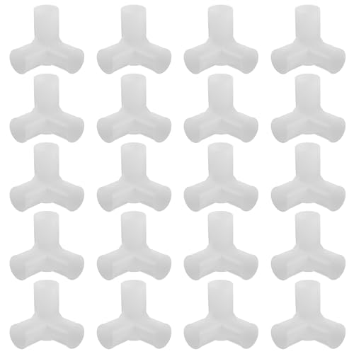 VANZACK Conectores en T para Barra de Armario 22 Mm, 20 Piezas, Piezas de Conexión Multiusos para Zapatero y Organizador de Ropa, Acoplamiento Resistente para Montaje Rápido y Estable