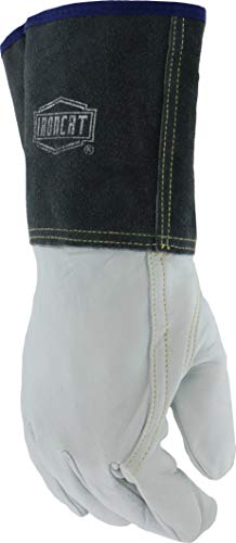 Ironcat 6144 Kidskin Tig Welder – Large, Top Grain, Keystone Thumb, Kevlar Construction, Gauntlet Cuff #TOP3