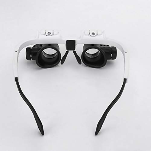 UKCOCO Lente de Aumento Com Luz de LED Lupa de Reparo Montada Na CabeÃ§a para Trabalho PrÃ³ximo Joal